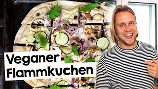 Veganer Flammkuchen (einfaches Rezept)