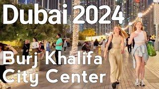 Dubai [4k] City Center, Burj Khalifa Walking Tour 