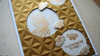 Embossed Butterfly Card with Newton's Nook Designs