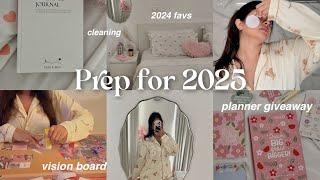 Prep for 2025 *cleaning, 2024 favs, vision board, planner giveaway