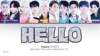 Treasure ( 트레저 ) - Hello ( Han/ Rom/ Eng color coded lyrics/가사 )