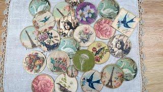 Vintage Effect Embellishments Ephemera Using Wax Paper Junk Journal and Paper Crafts