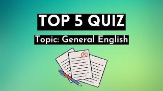 Top 5 Quiz | General English  | Easy Peasy English