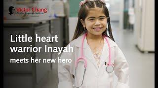 Heart transplant survivor Inayah meets Prof Sally Dunwoodie