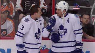 Dion Phaneuf and Mike Komisarek collid in Warm-up - Mar 3rd 2011 (HD)