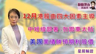 熊麗萍—股動萍台：12月港股受四大因素主導；港股中短線部署，勿跟車太貼；美團業績勝預期，有利股價（30/11/2024）