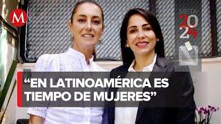 Claudia Sheinbaum se reúne con candidata presidencial de Ecuador Luisa González