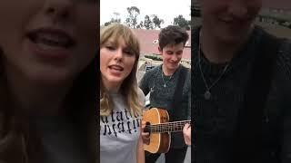 #TaylorSwift & #ShawnMendes Singing There's Nothing Holding Me Back #shorts #shortsfeed #youtube