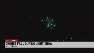 Drones fall on NYE during Folly Beach light show