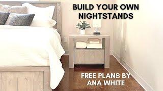 DIY Rustic Modern Farmhouse Nightstand - With Free Plans!