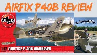 Airfix P40B Beginner Aircraft Scale Model Kit Review - #scalemodel #tamiya #modelairplane