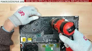 How to fix repair a broken power jack on MSI CREATOR 15 MS-16v2 laptop charge port no power