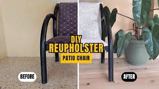 Budget Furniture Flip (Under $25) | Reupholster Patio Chair DIY