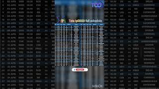 Tata Ipl2023 full schedule and time table /the crichub official /like & subscribe now