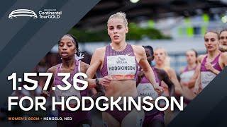 Keely Hodgkinson cruises to 800m win in Hengelo | Continental Tour Gold 2024