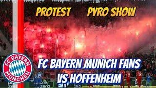 FC BAYERN MUNICH FANS vs HOFFENHEIM - PROTEST and PYRO SHOW