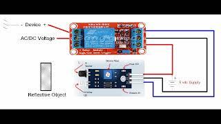 IR Sensor and 5 VDC Relay Circuit