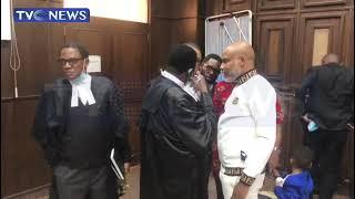 (VIDEO) Nnamdi Kanu Appears in Court Again Wearing Same "Fendi" Outfit