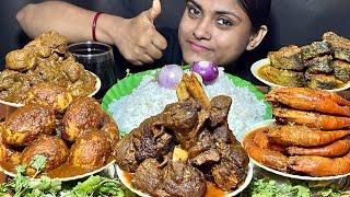 Spicy Mutton Curry Prawn Curry Egg Curry Chicken Liver Curry Fish Curry With Rice EatingShow