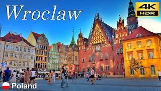 Wrocław Walking Tour / Early evening walk in the central Wrocław / Poland  / 4K HDR