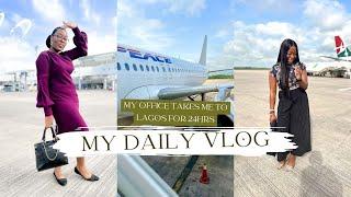 MY OFFICE TAKES ME TO LAGOS FOR 24HRS.... (MY DAILY VLOG)  #SCHOLASTICAOKOLO #travelvlog #travel