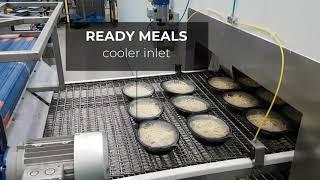 Ready meals cooling line