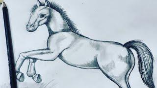 Easy and Alluring sketch of Horse... for beginners