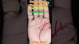 Progress lines and Tension Lines|| #fortunetelling #palmreading #astrology #facts #rvpalmist