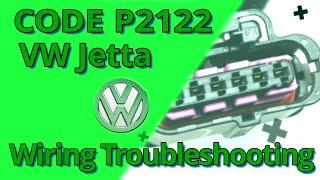 Troubleshoot a P2122, P2123, P2127 or P2128 ODBII code | No oscilloscope | VW Wiring