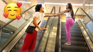 GRABBING STRANGERS CHEEKS ON THE ESCALATOR!!