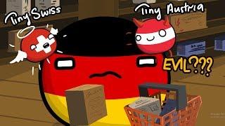 Plus (Switzerland) and Minus (Austria) - Countryballs