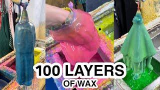 100 wax layers!! | 100 layers wax hand and candles