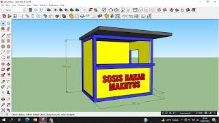 CARA MEMBUAT BOOTH ATAU GEROBAK CONTAINER DI SKETCHUP