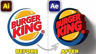 Make ANY LOGO 3D in After Effects and Illustrator WITHOUT PLUGINS