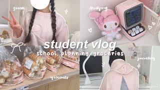 student vlog ₊⟡⋆ productive days, studying, bubble tea with friends, grocery shopping, etc