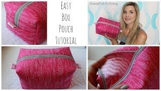 Easy Zippered Box Pouch Tutorial