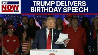 Donald Trump celebrates 78th birthday with speech to supporters | LiveNOW from FOX