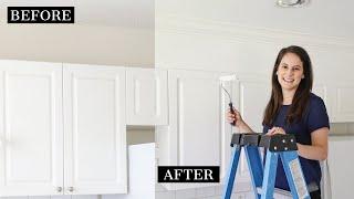 How to Update Kitchen Cabinets on a Budget | Enclose Space Above Kitchen Cabinets