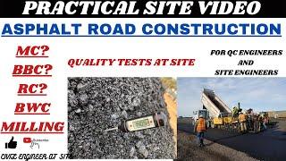 Asphalt Road Construction | Different Layers in Asphalt| BBC, BWC, MC & RC| Milling of Asphalt Road