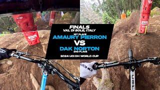 GoPro: How Amaury Pierron gained +4.893 on Dak Norton in Val Di Sole - '24 UCI DH MTB World Cup