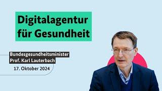 Bundesgesundheitsminister Prof. Karl Lauterbach zum Digitalagentur-Gesetz