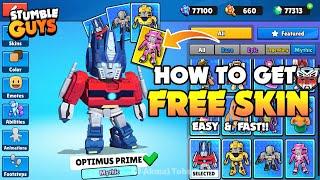 HOW TO GET FREE SKIN TRANSFORMERS STUMBLE GUYS (EASY AND FAST)