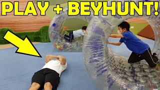 INDOOR PLAYGROUND + BEYHUNTING! Beyblade Hunting And Fun Educational Entertainment (Kidzooona)