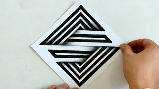 3D Geometric drawing techniques step by Step |  3D Optical illusion tutorial