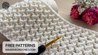 VERY EASY & UNUSUAL Crochet Pattern for Beginners!️ Crochet Stitch for Baby Blanket & Bag