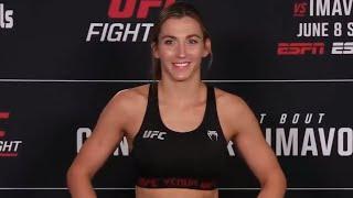 Andrea Lee and Montana De La Rosa - Official Weigh-ins - (UFC Fight Night: Cannonier vs. Imavov)