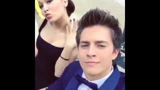 Kelli Berglund with Billy Unger and Spencer Boldman in the Lab Rats Bionic Island set!