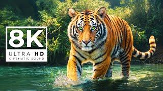 WILD ANIMAL FOREST 8K ULTRA HD 120FPS | with Catchy Cinematic Music (dynamic color)