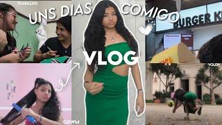 VLOG: 6 Dias comigo GRWM  (TRABALHO DA ESCOLA)  alisei cabelo, GRWM, vlog e vôlei