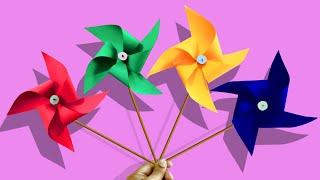 How to make a pinwheel that spins? DIY/YouTube/ Pinwheel with out a pin?/windmill